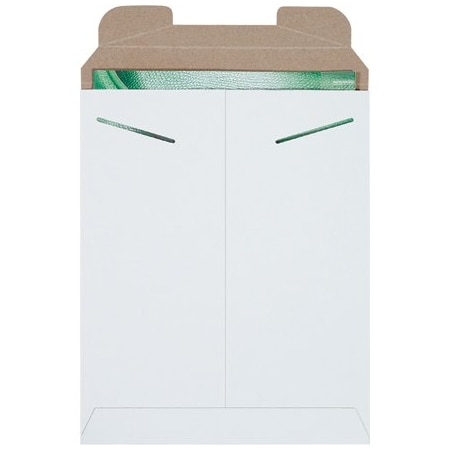 Bsc Preferred 9 3/4 x 12 1/4'' White Stayflats Mailers, 100PK BUY00028904